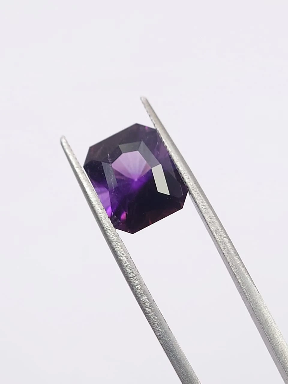 4.75ct Amethyst Square Cut Loose Gemstone From Nigeria — view 3